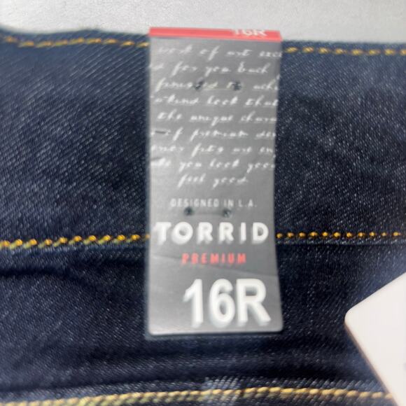 Torrid Premium Denim Blue Jeans NEW Bombshell Skinny 16R Pus Size 5 Pocket - Picture 7 of 9